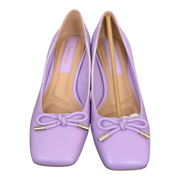 Franco Sarto Heels Women’s Size 5 Natalia Square Toe Pumps Lavender Purple - Picture 2 of 7